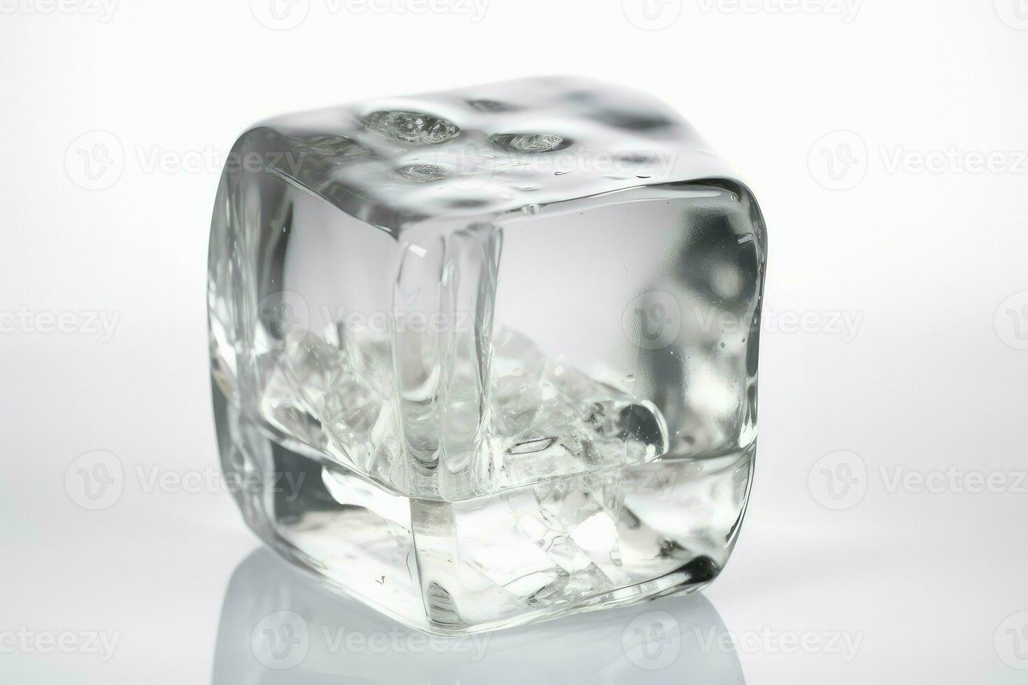 cristal la glace cube l'eau. produire ai photo