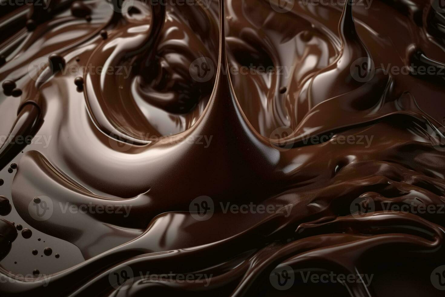 verser chocolat, liquide foncé Chocolat texture doux Contexte fermer. génératif ai photo