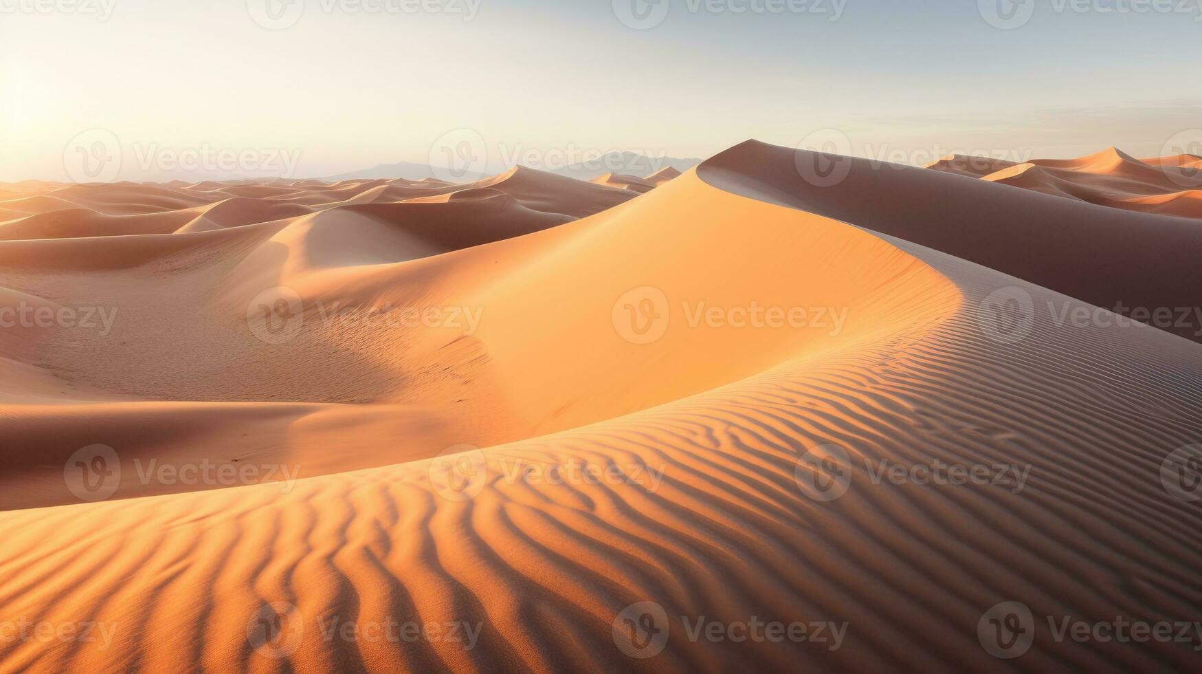 le sable dunes dans le désert ai généré photo