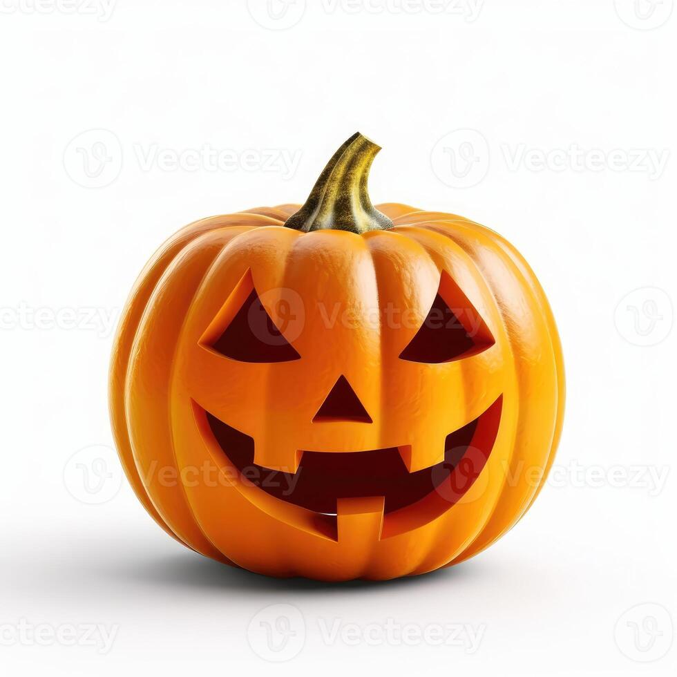 Halloween citrouille isolé sur blanc Contexte ai généré photo