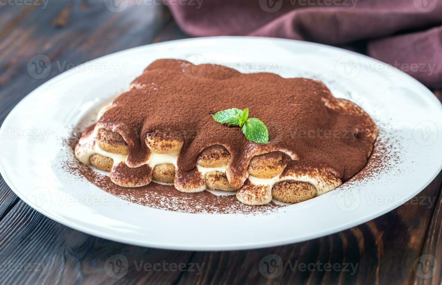 portion de tiramisu photo