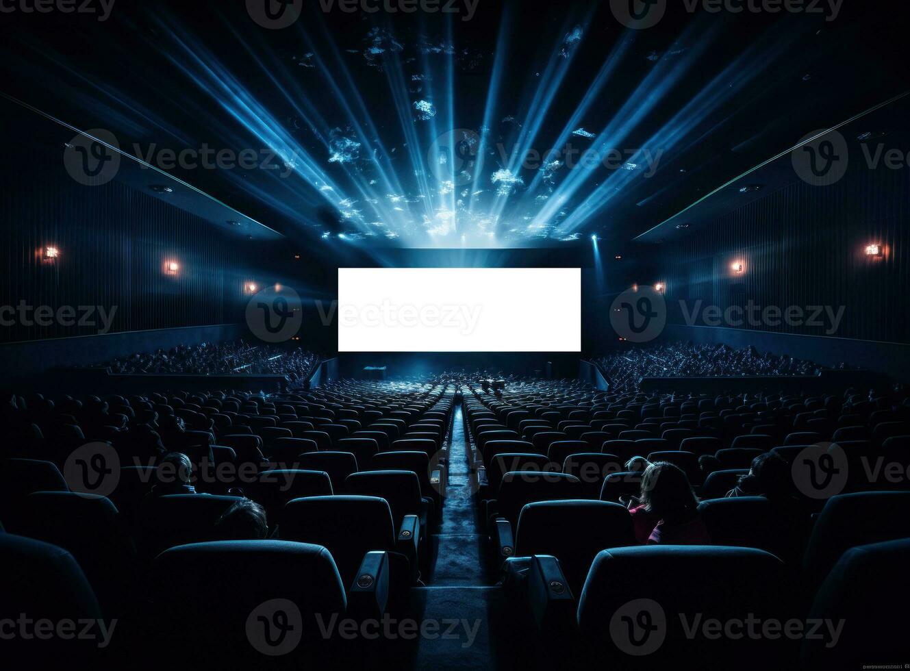 gros cinéma avec vide écran maquette photo