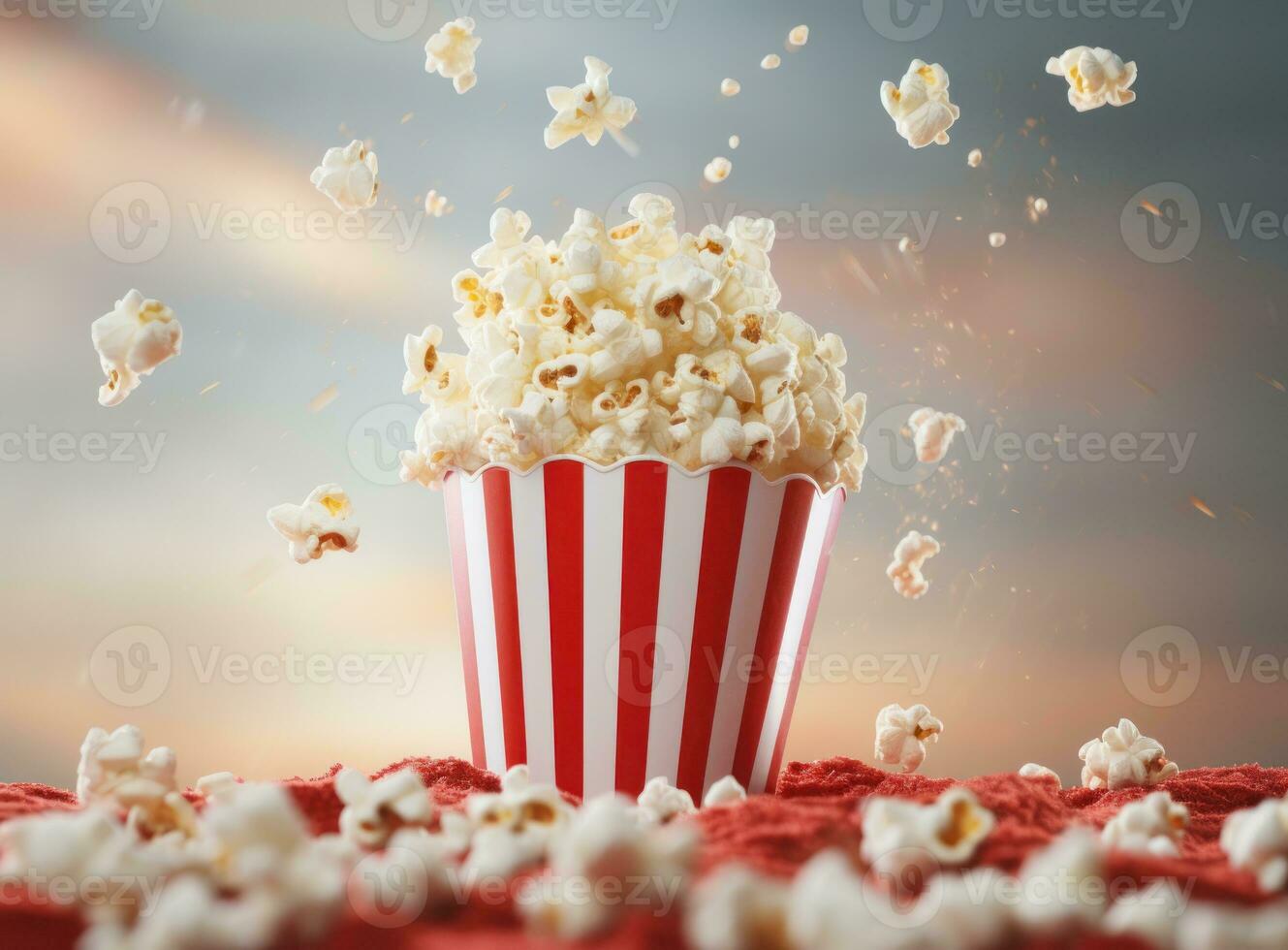 pop corn sur une vif Contexte photo