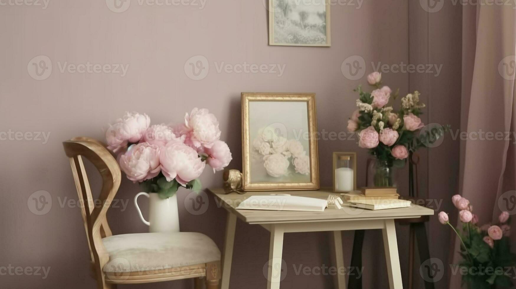 mariage bouquet dans une vase établi en utilisant génératif ai photo