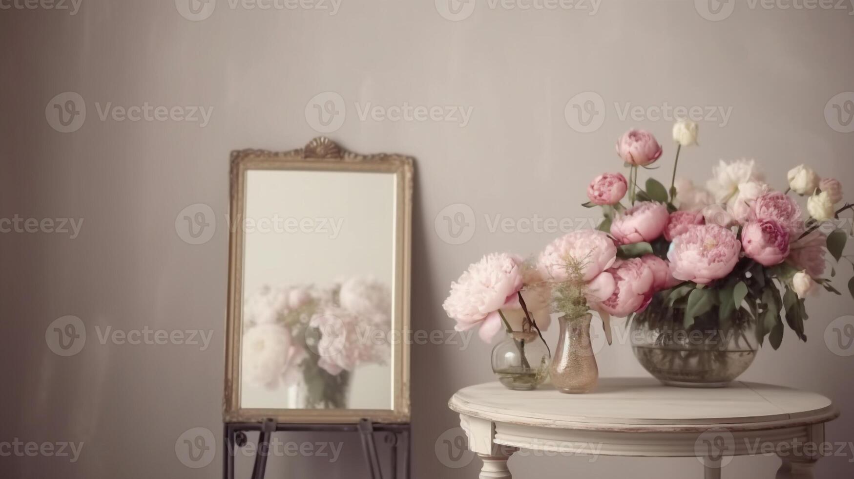 fleurs dans une vase établi en utilisant génératif ai photo