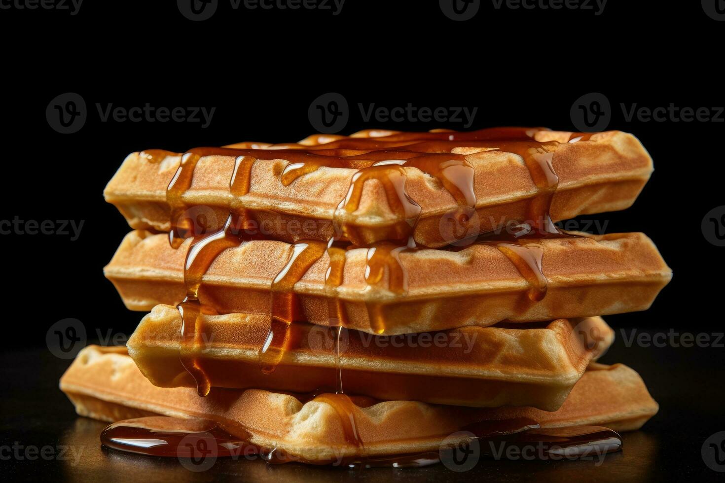 Stock photo de gaufres nourriture la photographie studio lumière ai généré