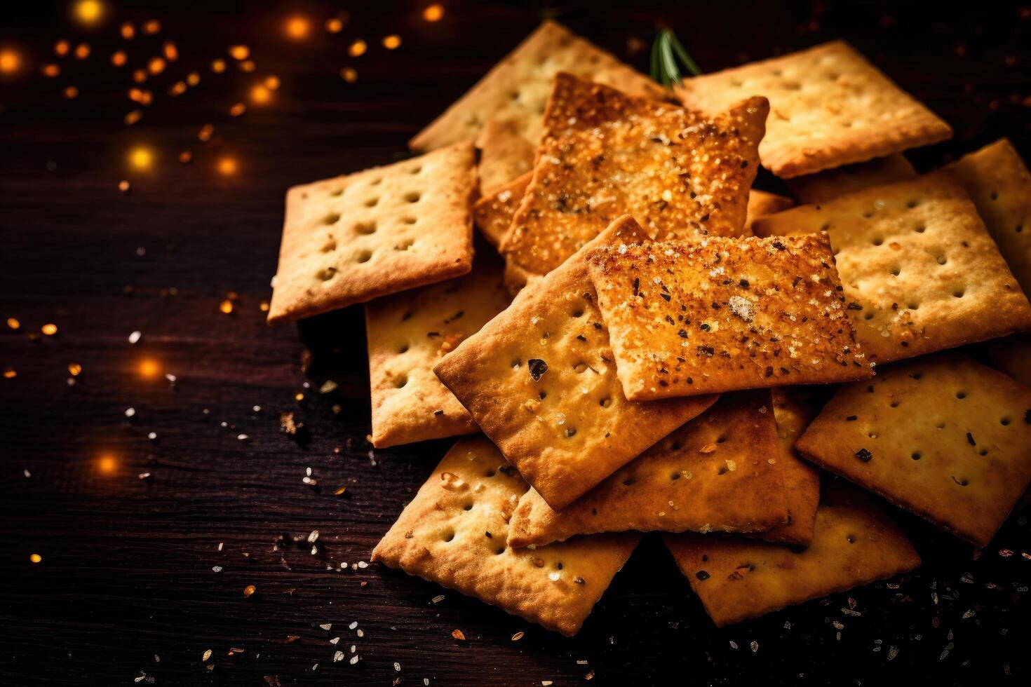 Stock photo de biscuit salé nourriture la photographie ai généré