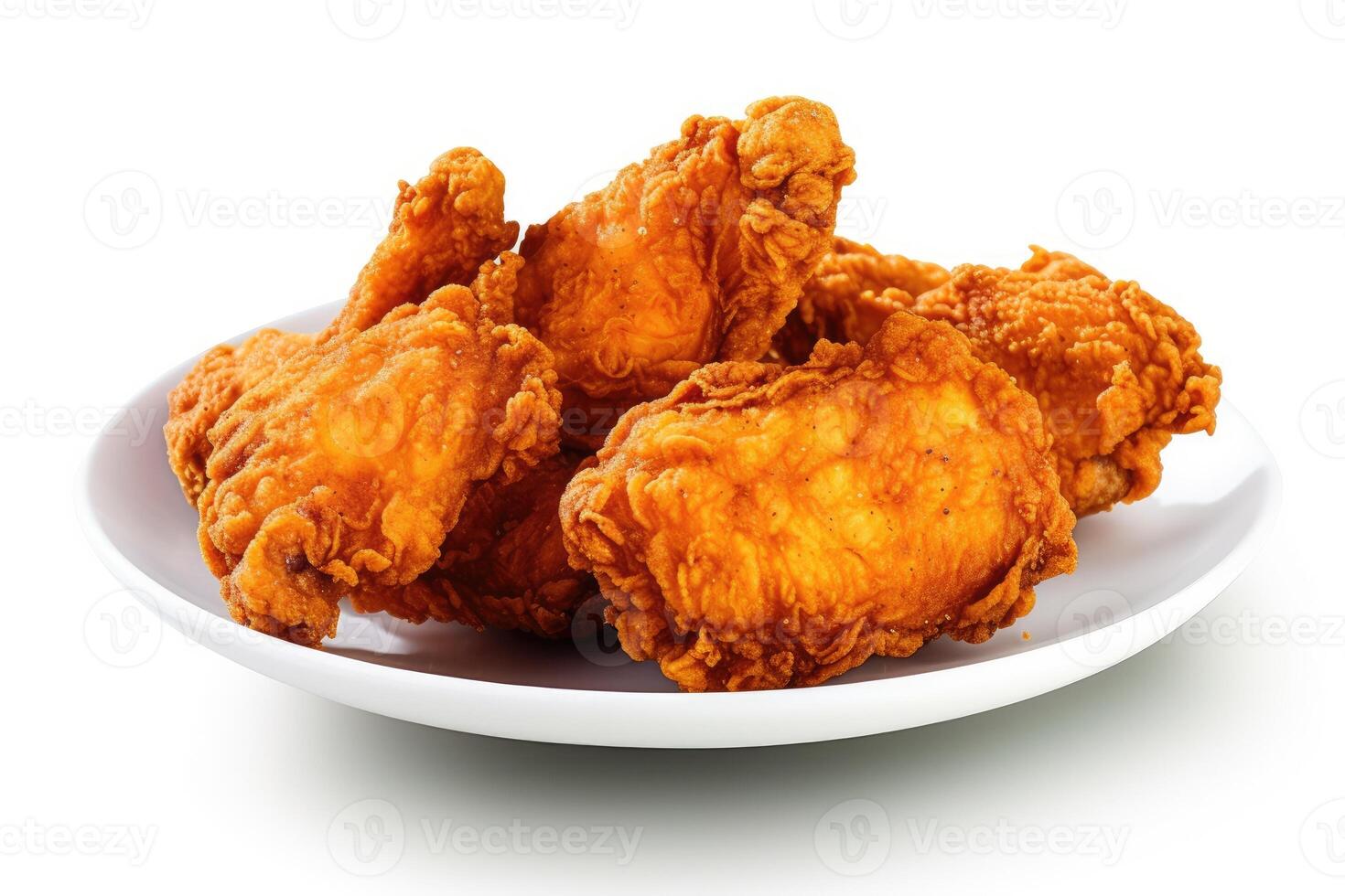 Stock photo de frit poulet nourriture la photographie isolé blanc Contexte ai généré