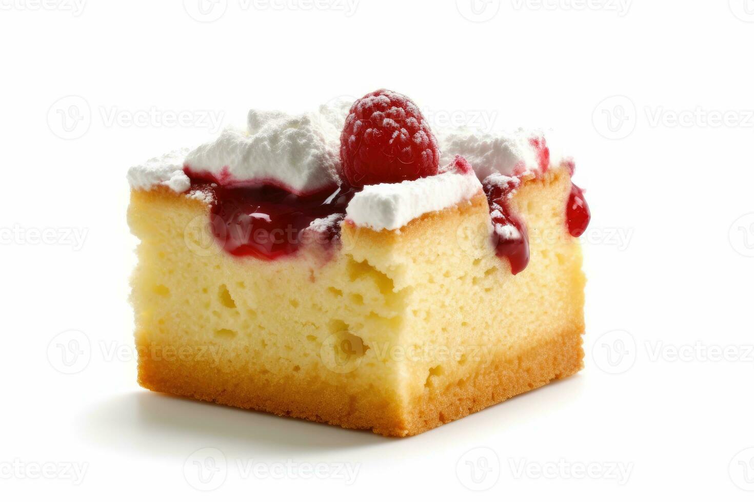 Stock photo de éponge gâteau nourriture la photographie isolé blanc Contexte ai généré