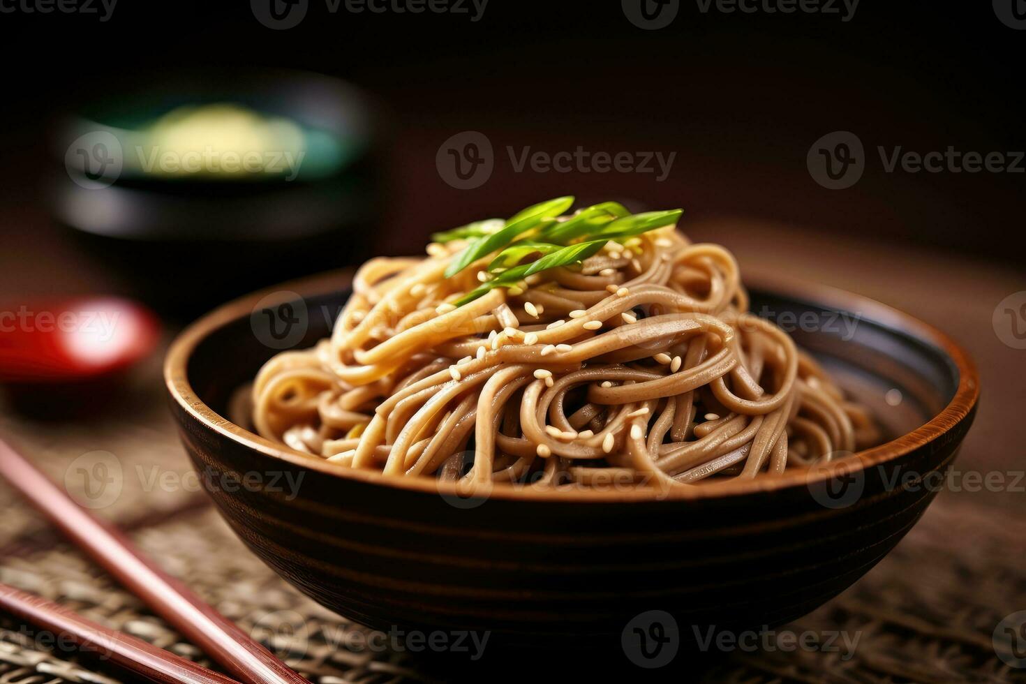 soba Japonais la photographie nourriture la photographie ai généré photo