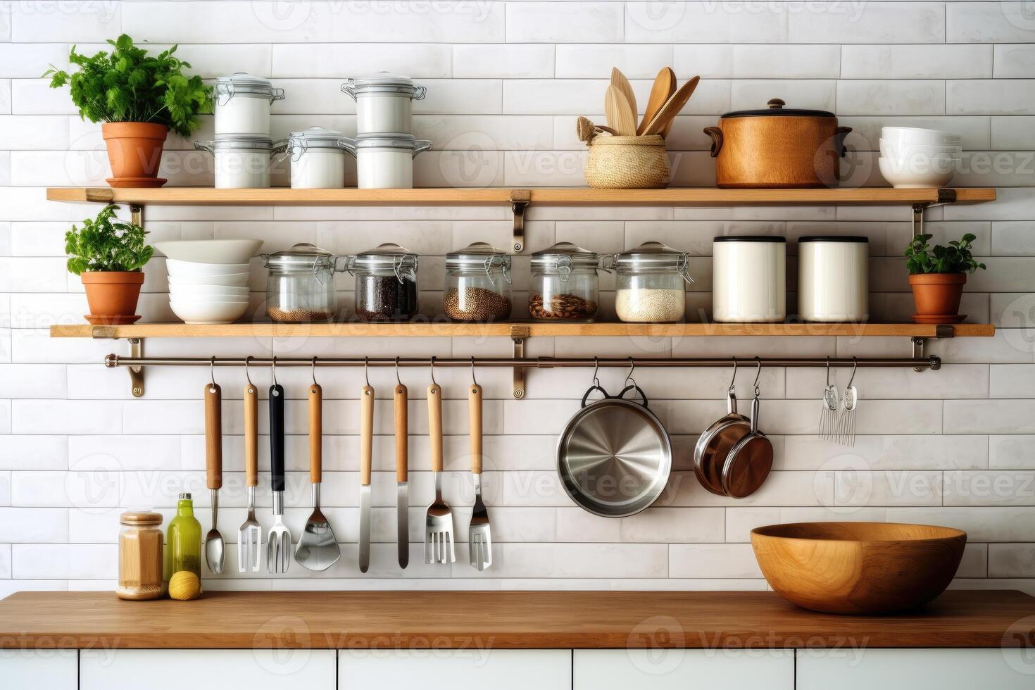 Stock photo de à l'intérieur cuisine ai généré