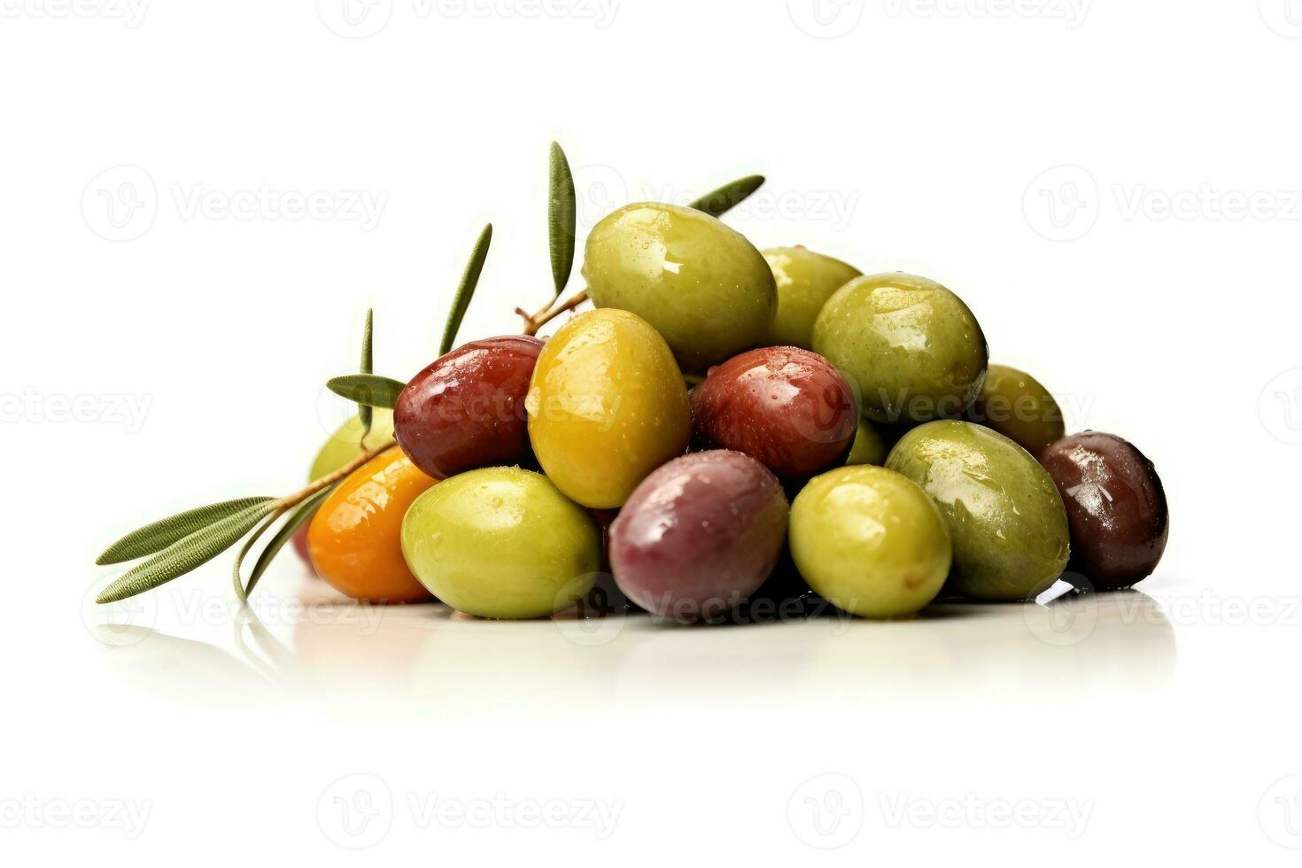 olive fruit blanc isolé Contexte nourriture la photographie ai généré photo