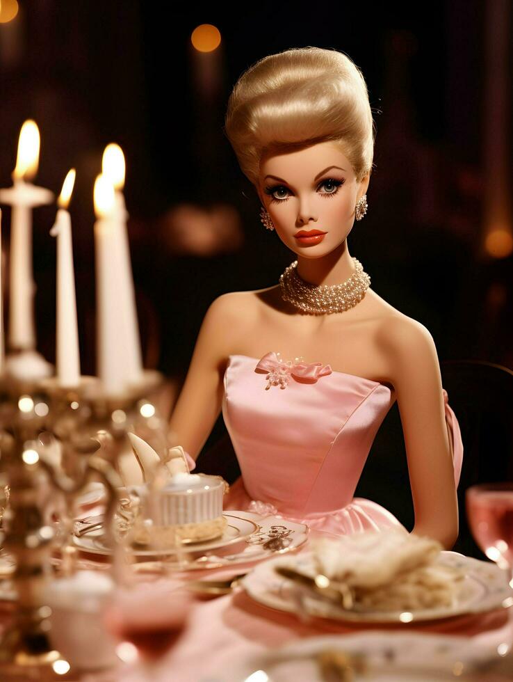 Barbie poupée, rose blond fille, Contexte photo
