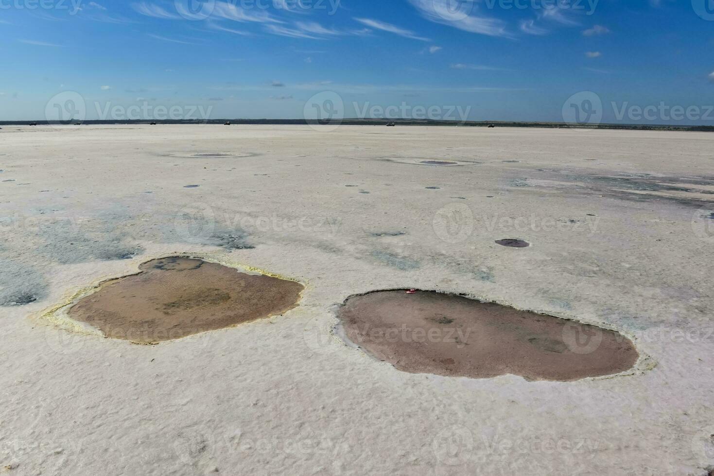 sel champ dans dunaliella saline, Argentine photo