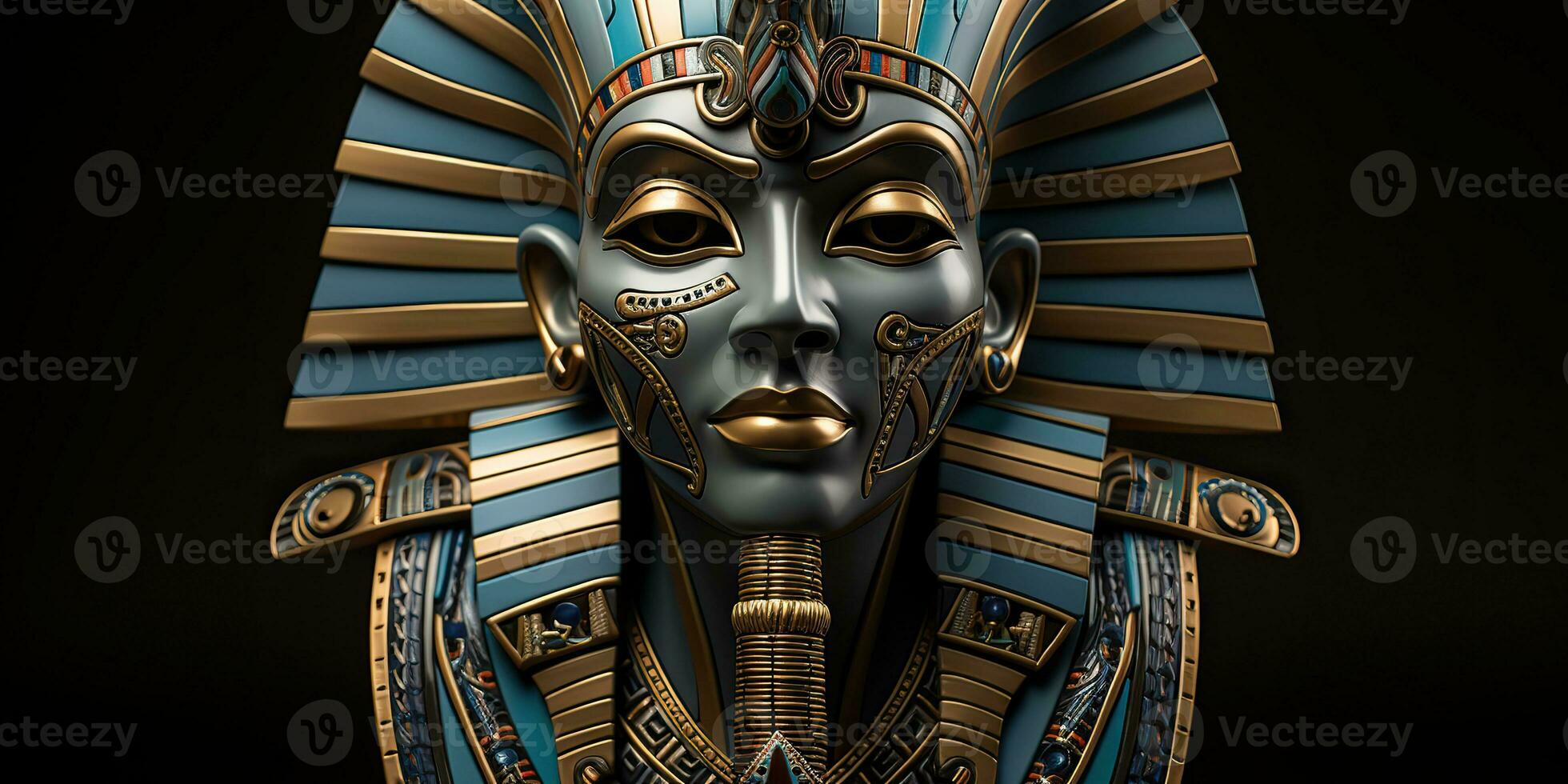 ai généré. ai génératif. égyptien sculpture histoire ancien pharaon décès Roi Dieu temple musée archéologie. graphique art photo