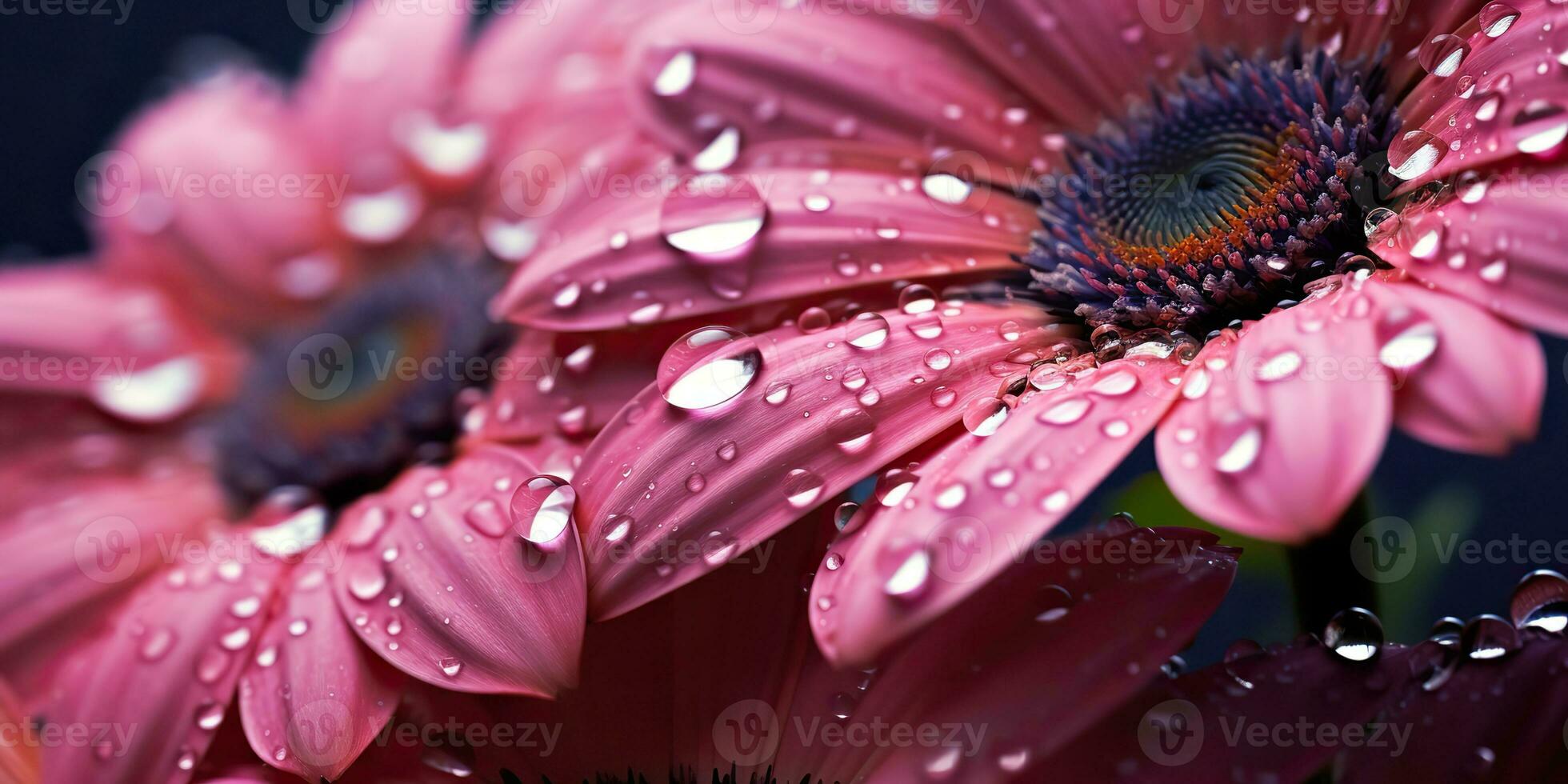 ai généré. ai génératif. botanique fleur pétale avec l'eau goutte. esthétique fleur romantique plante ambiance. graphique art photo