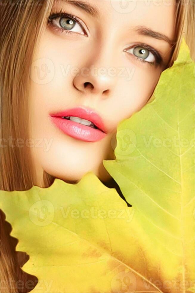 Modèle De Beauté Avec Le Regard De Charme, Coiffure Femme Avec Des Brosses  De Prise De Visage De Maquillage à La Tête Femme Avec Photo stock - Image  du tendance, fille: 130908418