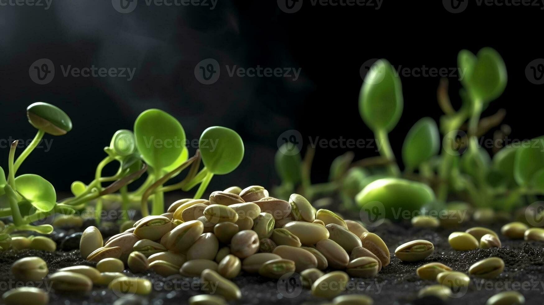 germé des haricots pour une en bonne santé régime. génératif ai photo