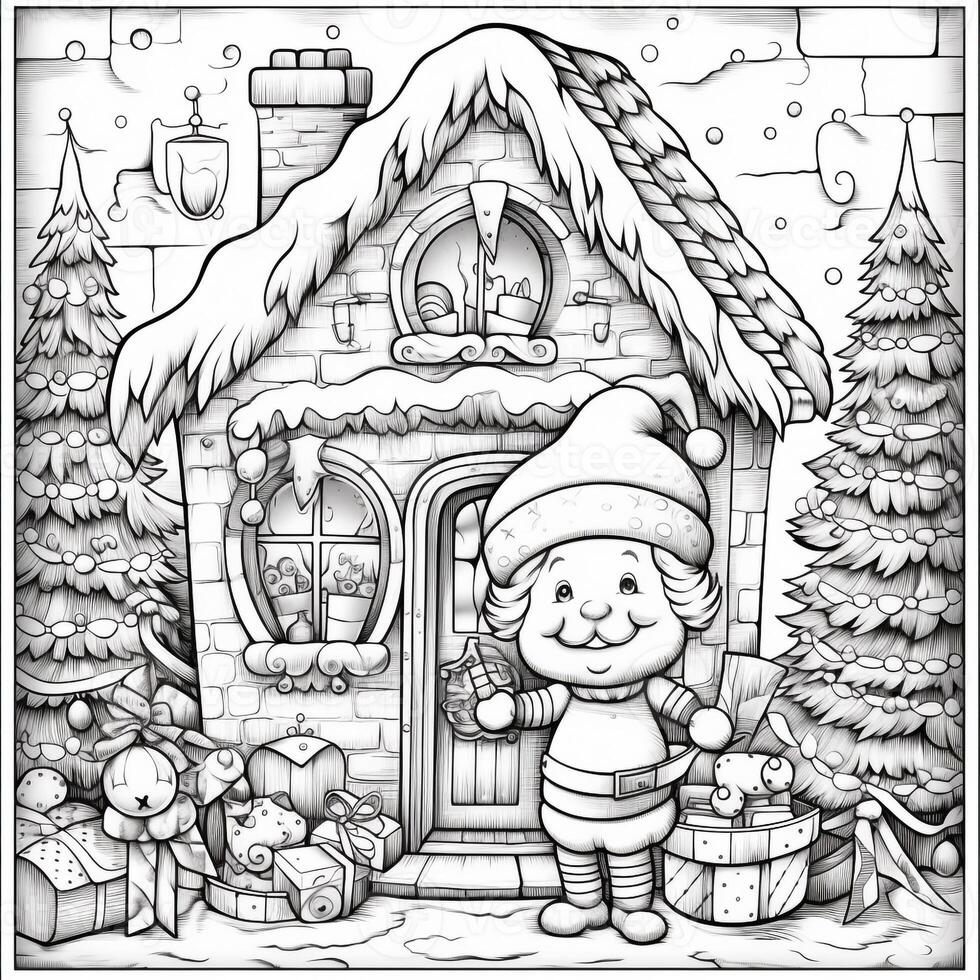 coloriages de noël photo