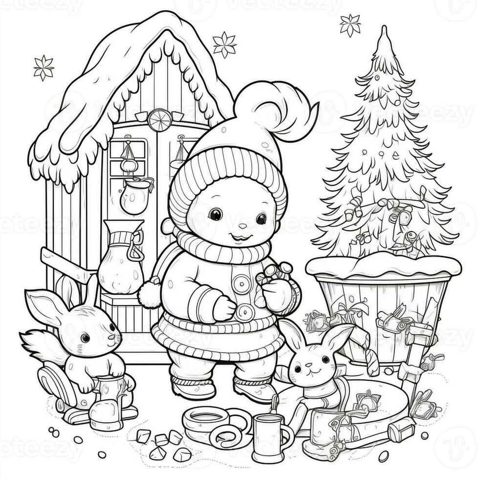 coloriages de noël photo