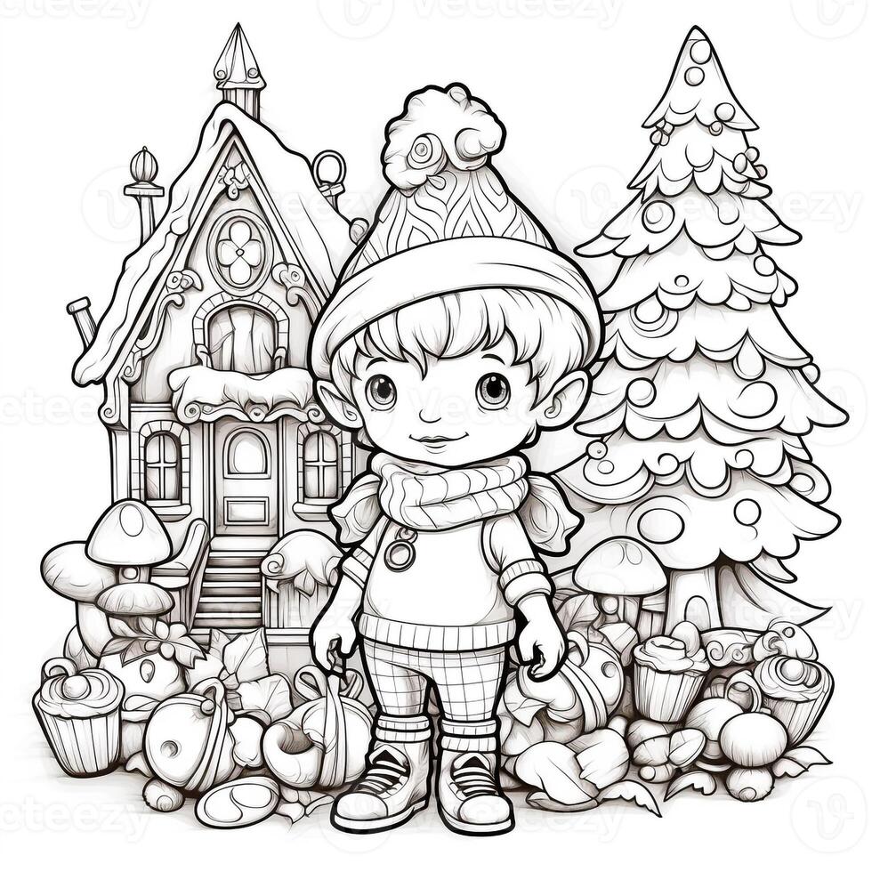 coloriages de noël photo