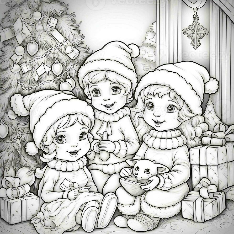 coloriages de noël photo