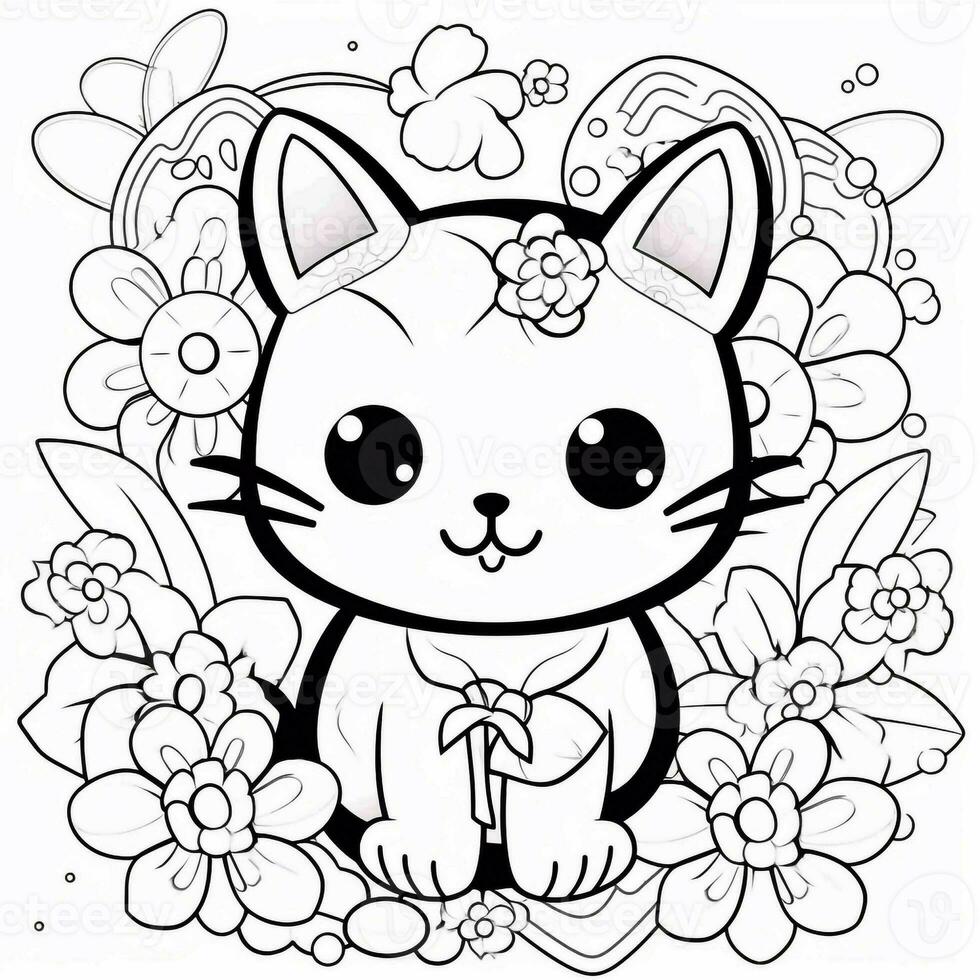 coloriage kawaii photo