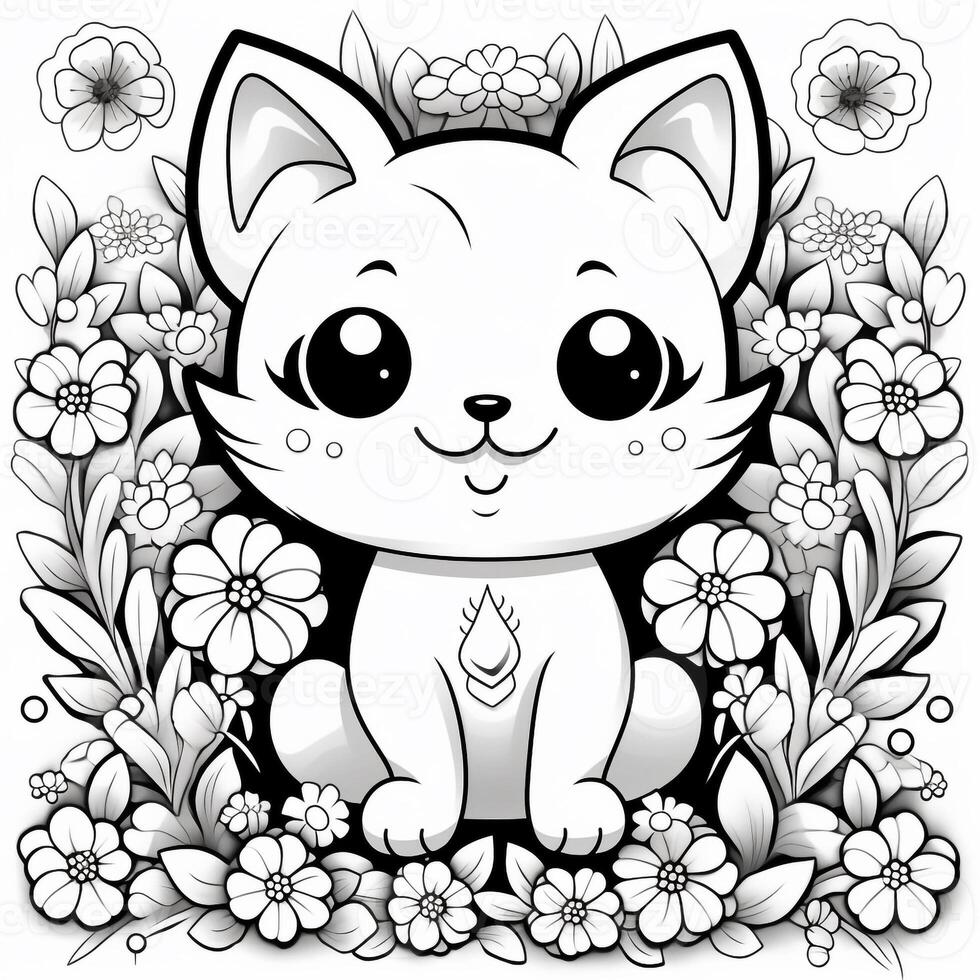 coloriage kawaii photo