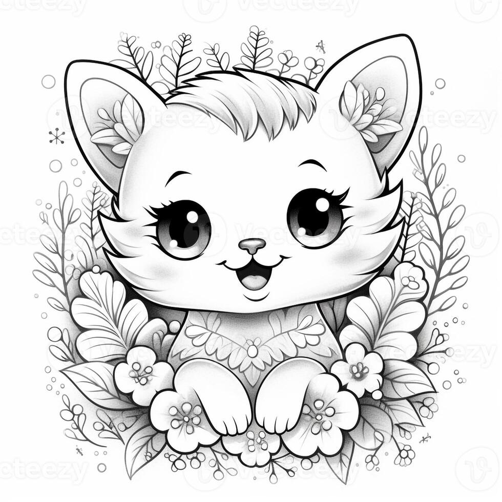 coloriage kawaii photo