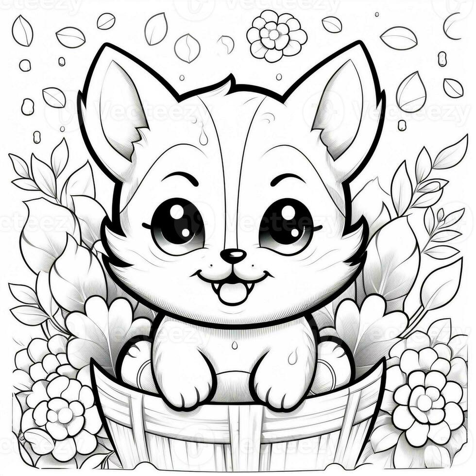 coloriage kawaii photo