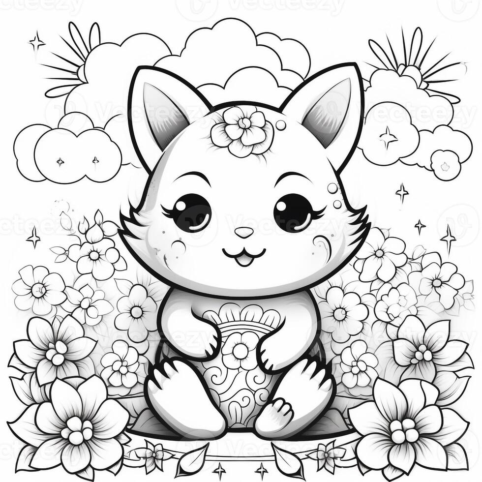 coloriage kawaii photo