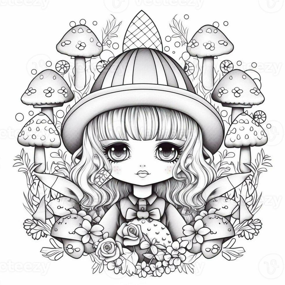 coloriage kawaii photo