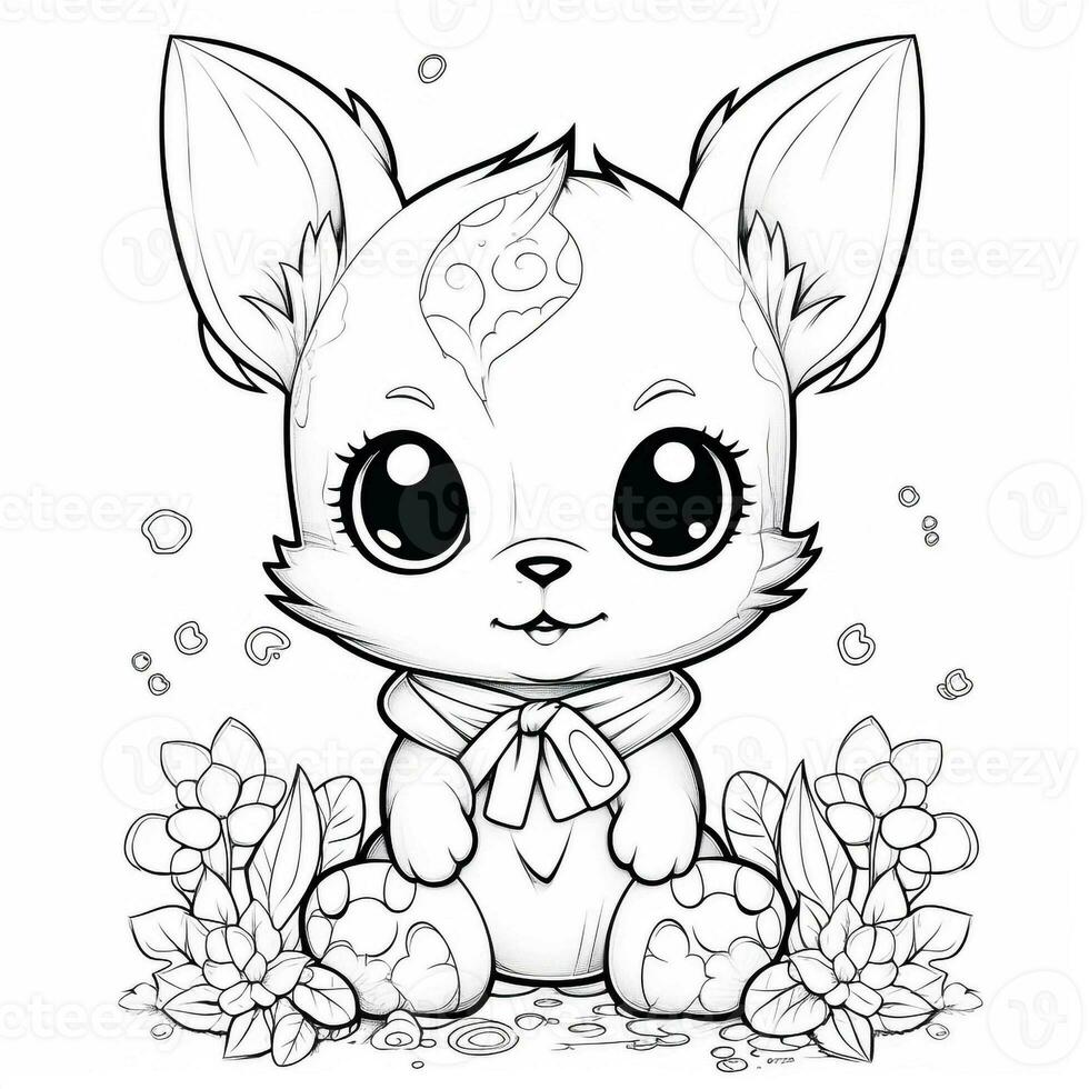 coloriage kawaii photo