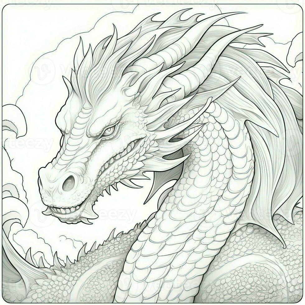 dragon coloration pages pour adultes photo