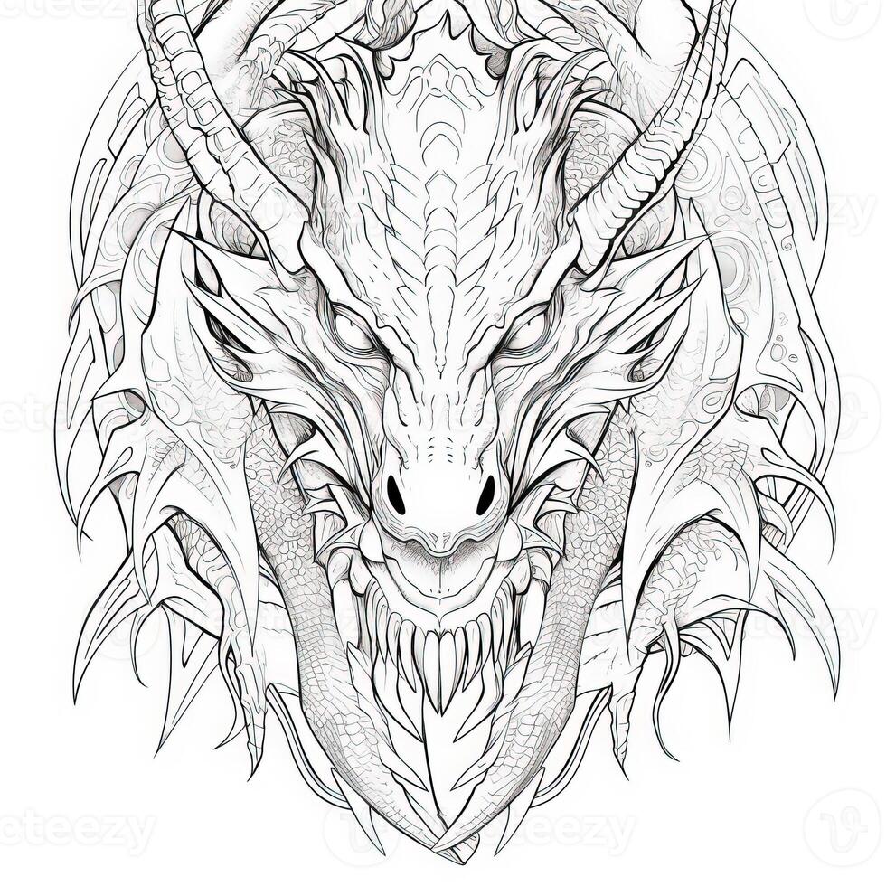 dragon coloration pages pour adultes photo