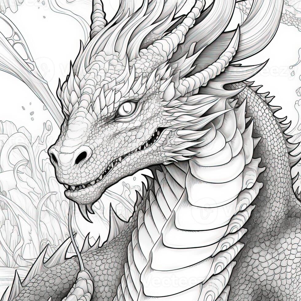 dragon coloration pages pour adultes photo