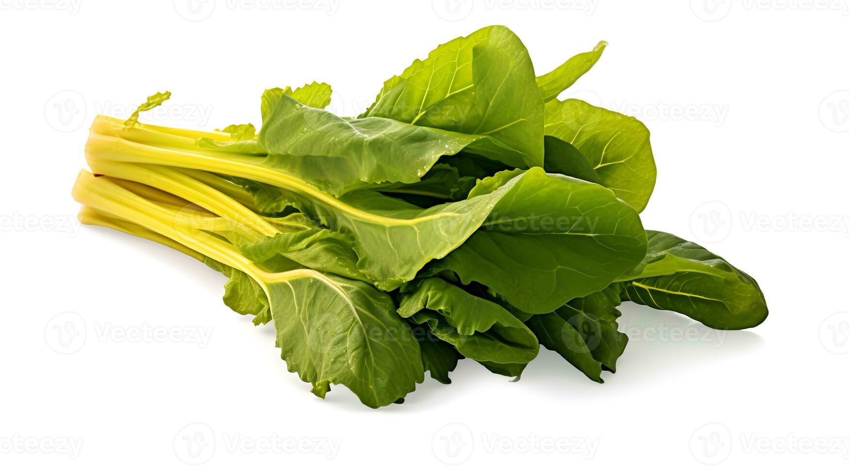 photo de moutarde légumes verts isolé sur blanc Contexte