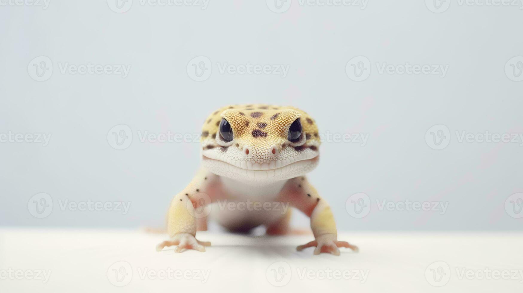 photo de une léopard gecko sur blanc Contexte. génératif ai