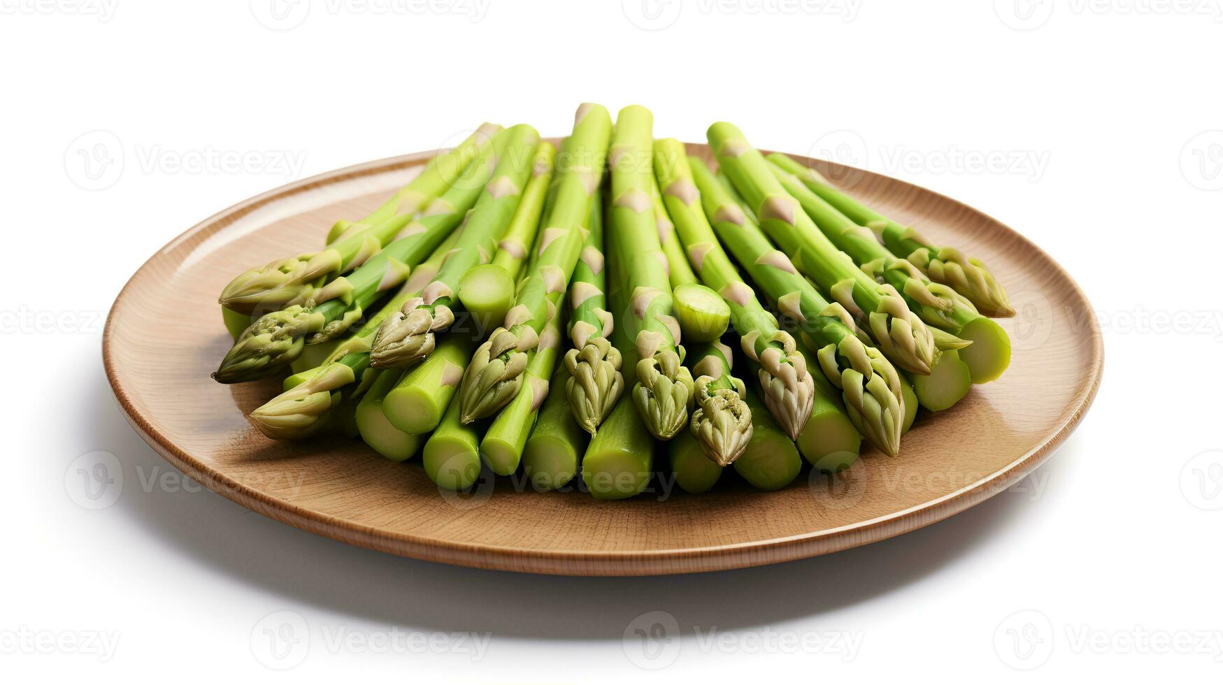 photo de asperges sur assiette isolé sur blanc Contexte