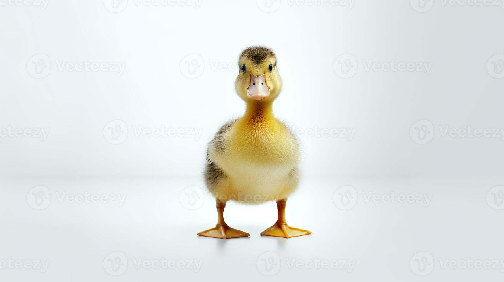 photo de une canard sur blanc Contexte. génératif ai