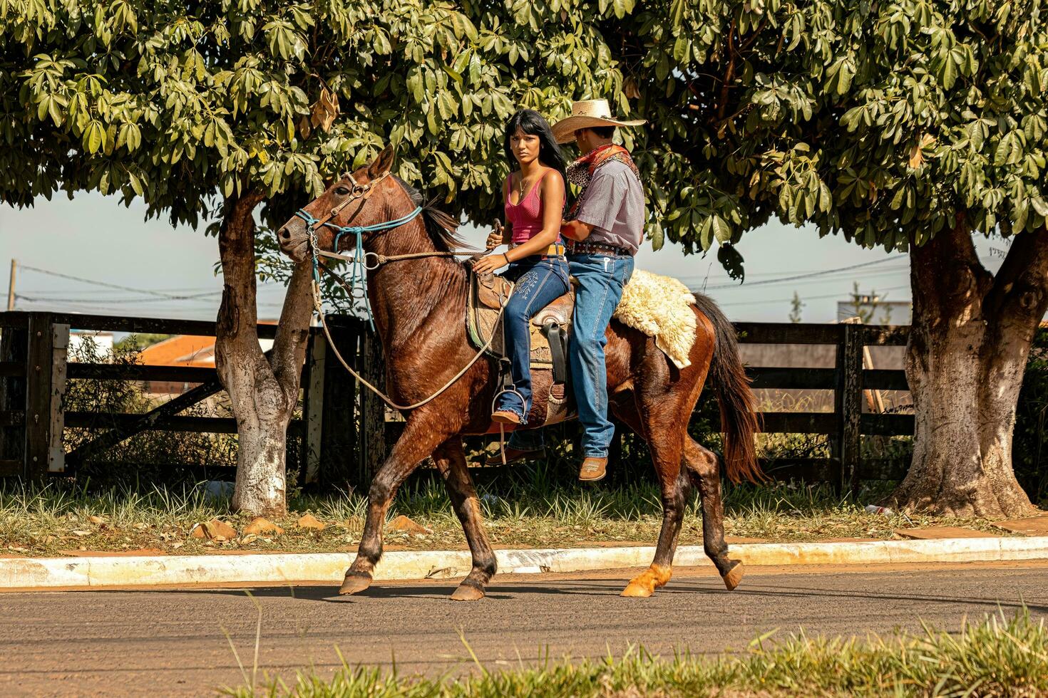 apore, goias, Brésil - 05 07 2023 à cheval équitation un événement ouvert à le Publique photo