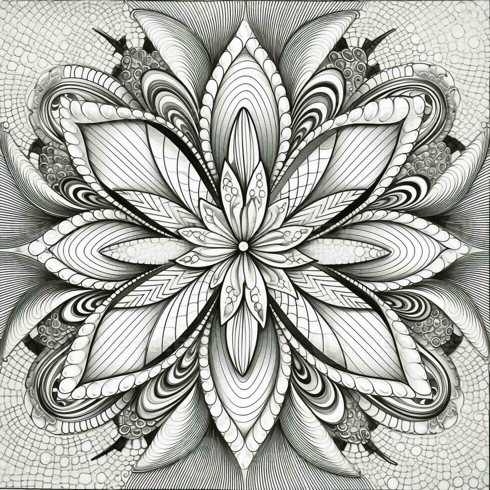 fleur coloration pages mandala style photo
