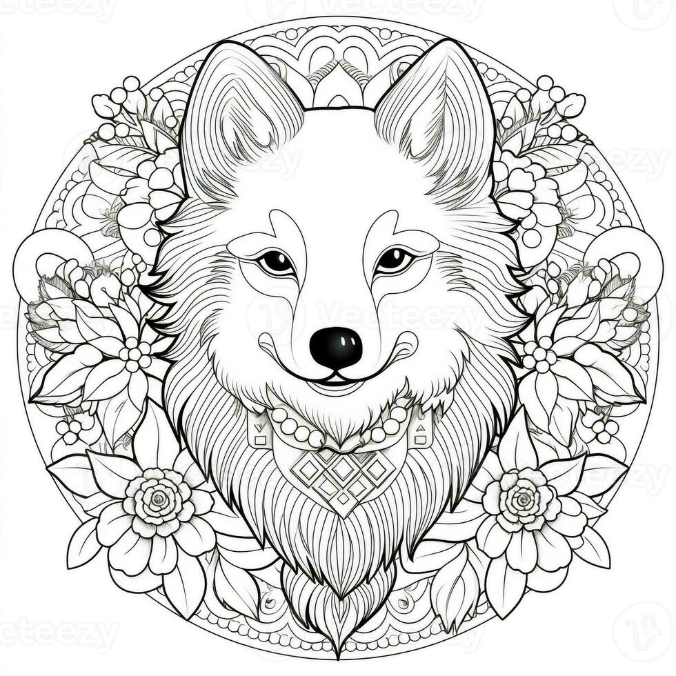 coloriage chien mandala photo