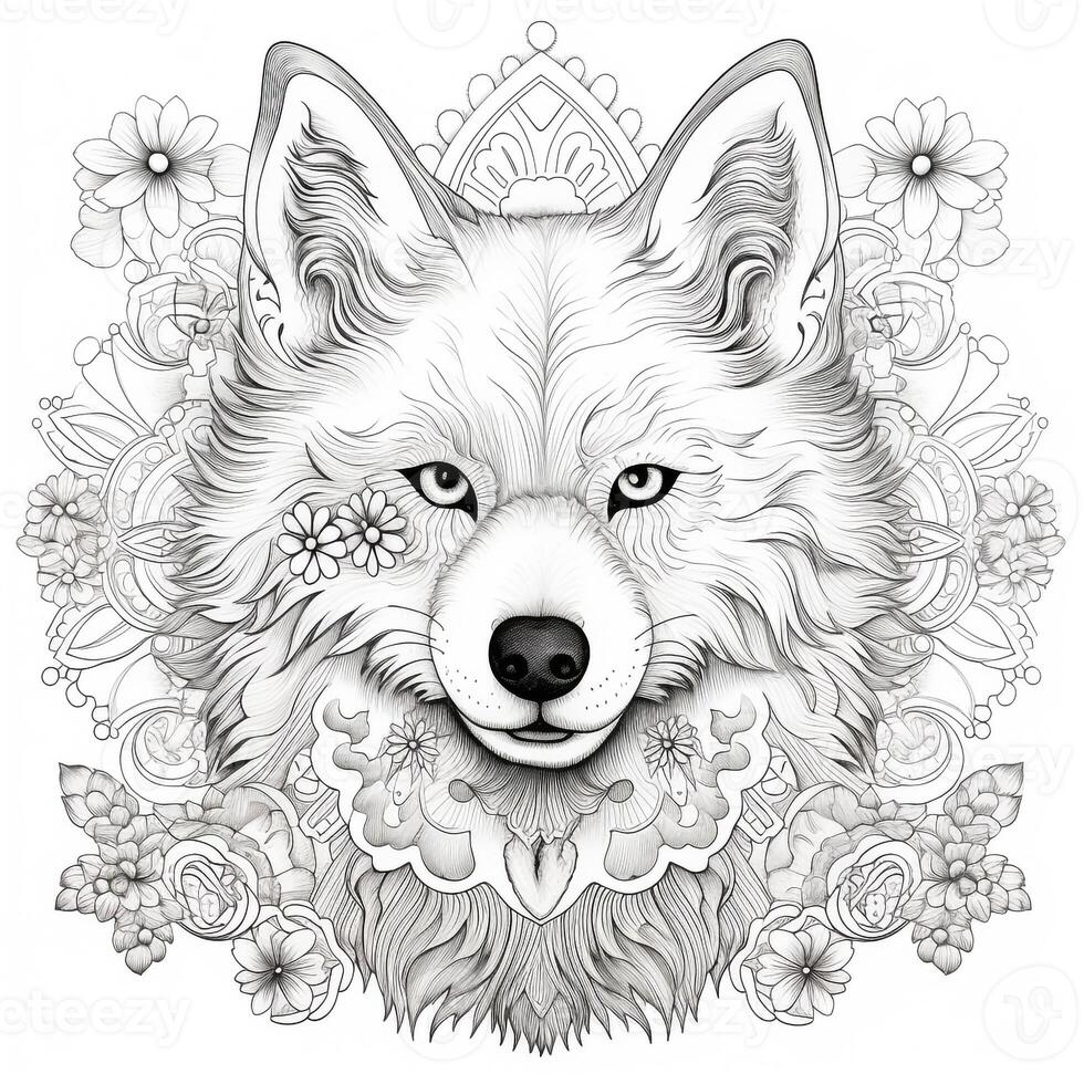 coloriage chien mandala photo