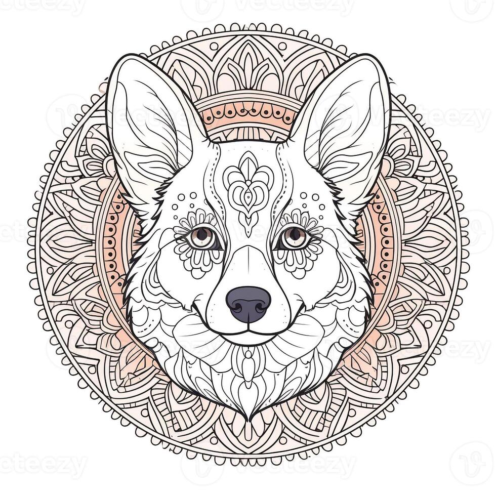 coloriage chien mandala photo