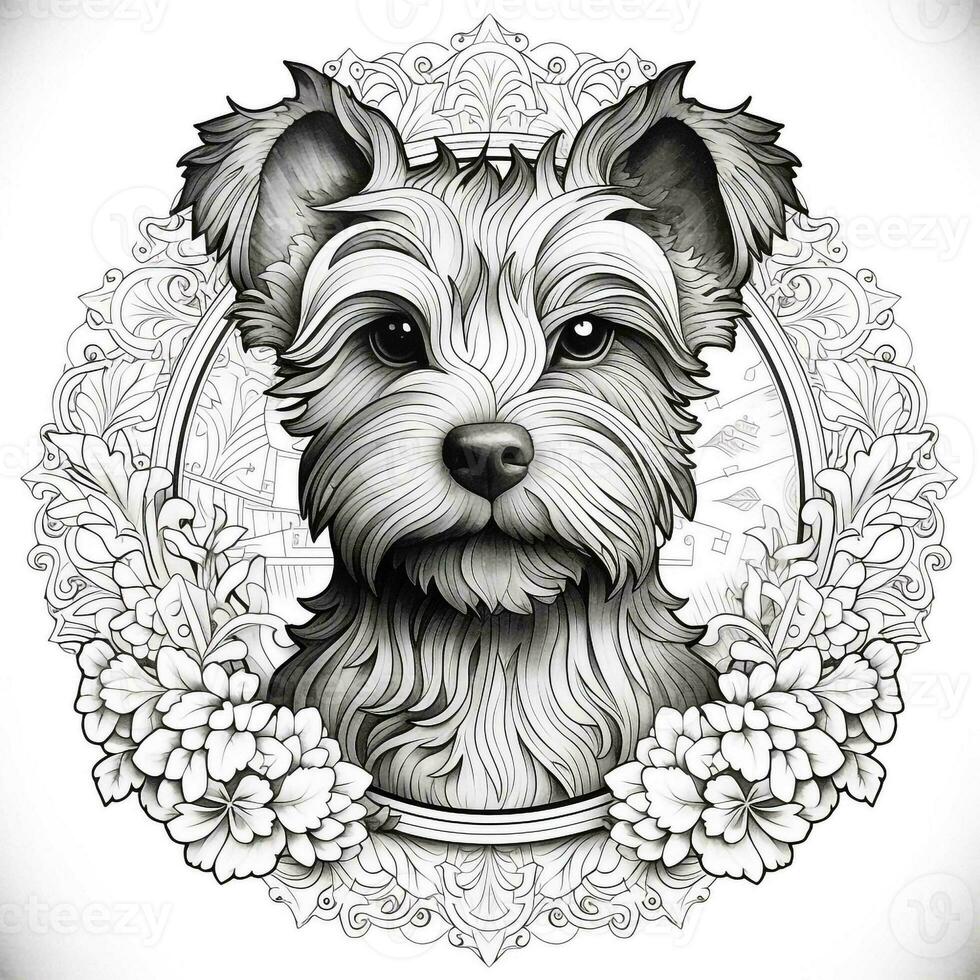 coloriage chien mandala photo