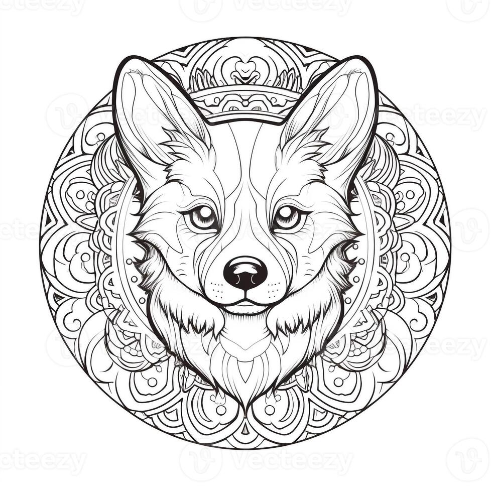 coloriage chien mandala photo