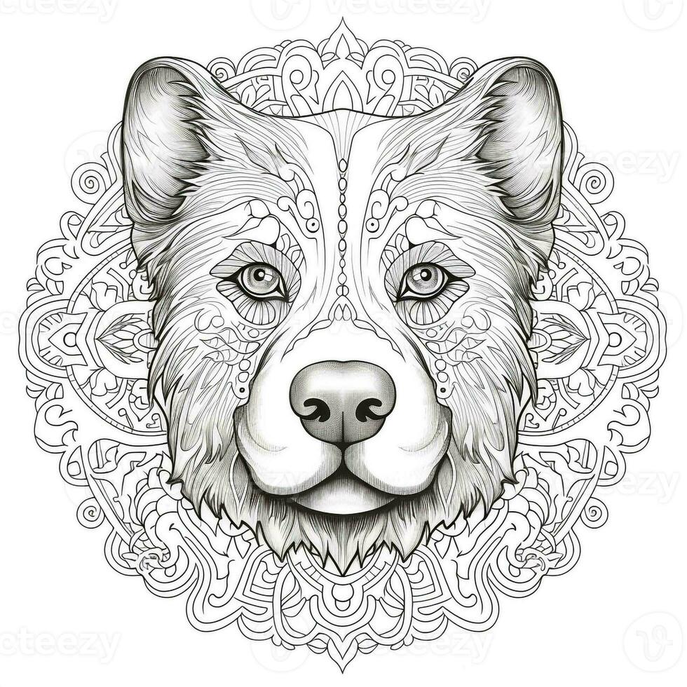 coloriage chien mandala photo