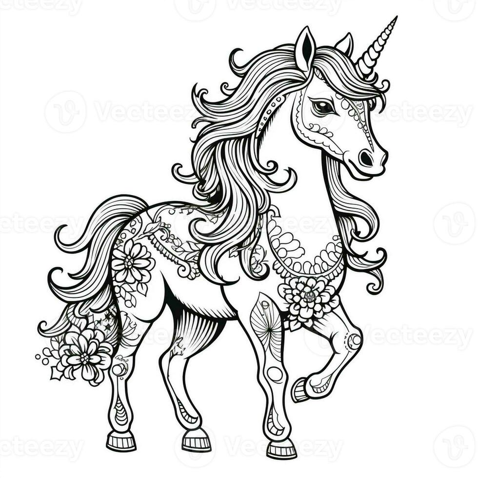 coloriages de licorne pour les enfants photo