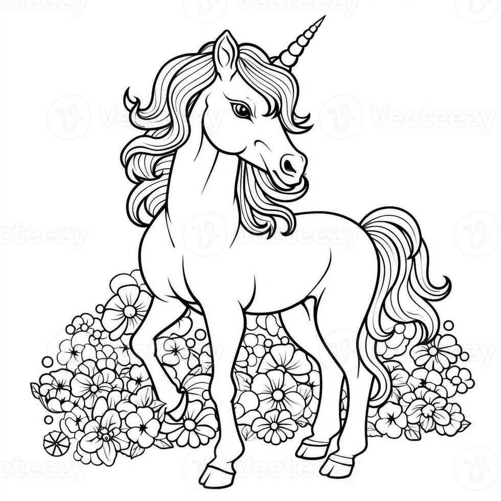 coloriages de licorne pour les enfants photo